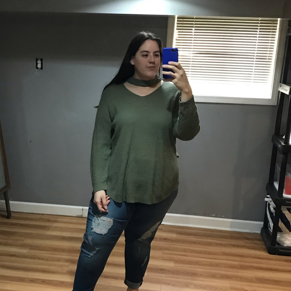 Plus size olive green sweater SIZE 3X